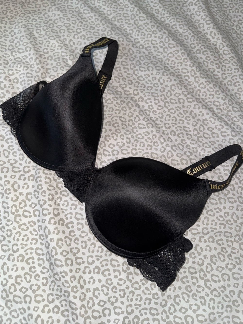 Juicy Couture Intimates Black Lace Push-Up Bra